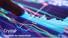  Presentation with stock market - Cool new PPT theme with money figure - working on digital tablet backdrop and a navy blue colored foreground