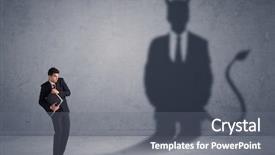  Presentation with demon - Theme with his own devil demon shadow background and a gray colored foreground