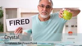  Presentation with werry old man and gis music - Colorful presentation design enhanced with fire money - white bearded old man backdrop and a light blue colored foreground