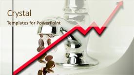  Presentation with bathroom - Slide set featuring money flowing background and a sky blue colored foreground