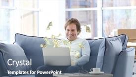  Presentation with money to buy the drugs - Cool new presentation with money flying out of laptop backdrop and a ocean colored foreground