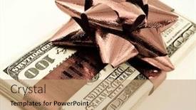  Presentation with christmass - Presentation theme having money for christmass retro color background and a coral colored foreground