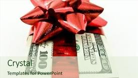  Presentation with christmass - Audience pleasing presentation consisting of money for christmass backdrop and a soft green colored foreground