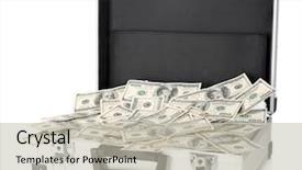  Presentation with floating dollar bills - Presentation with money frame - lot of one hundred dollar background and a  colored foreground