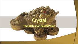  Presentation with feng shui - Slide set having money frog - feng shui item background and a tawny brown colored foreground