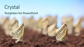  Presentation with growing - Cool new slides with money growing - american dollars grow backdrop and a cool aqua colored foreground