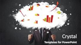  Presentation with cloud - Theme consisting of money growing - modern business man background and a  colored foreground