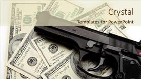  Presentation with palace of fine arts - Colorful PPT theme enhanced with money guns - fine close up image backdrop and a soft green colored foreground