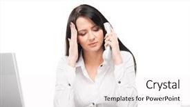  Presentation with heal - Slides having money heal - young and attractive business woman background and a  colored foreground