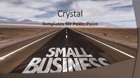  Presentation with business road map - Colorful presentation design enhanced with money highway - small business written on desert backdrop and a light gray colored foreground