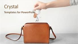  Presentation with example - Slides having money hole - usage example of multifunctional magnetic background and a cream colored foreground