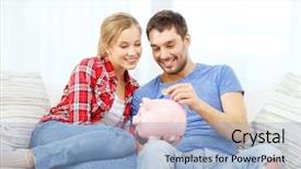  Presentation with relationships - PPT layouts featuring money home finance and relationships background and a light blue colored foreground