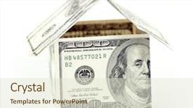  Presentation with 3d illustration abstract concept - Audience pleasing slide set consisting of money house - abstract dollars concept means mortgage backdrop and a lemonade colored foreground