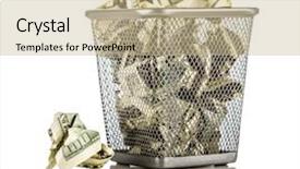  Presentation with money multiplyer - Slide deck featuring money in a basket background and a coral colored foreground