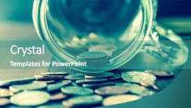  Presentation with bonus - Slide set with money in glass jar background and a teal colored foreground