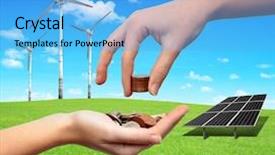  Presentation with wind solar - Cool new slide set with gluten free food various pasta backdrop and a  colored foreground.