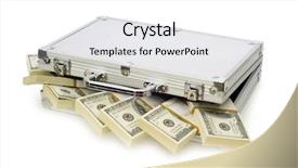 Presentation with case - Beautiful slides featuring money in the case isolated backdrop and a white colored foreground