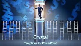  Presentation with promotion - Presentation having money inequality - businessman getting promotion in financial background and a  colored foreground