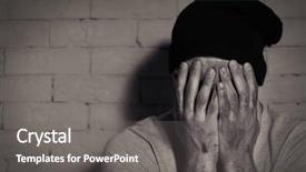  Presentation with hungry children poor - Slides featuring money inequality - hungry poor man crying near background and a  colored foreground