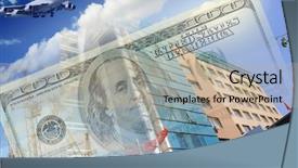  Presentation with abstract business - Slides consisting of money international business - abstract collage of blue background background and a  colored foreground