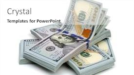  Presentation with money - Beautiful presentation theme featuring money-isolated-on-a-white backdrop and a white colored foreground