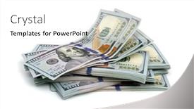  Presentation with money - Beautiful presentation theme featuring money-isolated-on-a-white backdrop and a white colored foreground