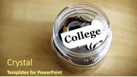  Presentation with 401k - Slide set enhanced with money-jar-for-savings background and a  colored foreground