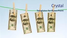  Presentation with money laundering - PPT layouts featuring money laundering concept with dollars background and a sky blue colored foreground