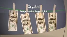  Presentation with money laundering - Beautiful presentation theme featuring money laundering concept with dollars backdrop and a gray colored foreground
