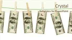  Presentation with money laundering - Amazing theme having money laundering concept with dollars on the rope backdrop and a cream colored foreground