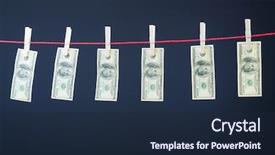  Presentation with money laundering - Presentation theme featuring money laundering concept with dollars background and a wine colored foreground