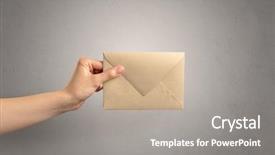  Presentation with white coloured lines - PPT layouts enhanced with money laundry - female hand holding coloured background and a gray colored foreground