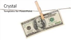  Presentation with bills - Slide deck featuring money laundry - one hundred dollar bills is background and a white colored foreground