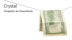  Presentation with hyperloop one - PPT theme having money laundry - one hundred dollars on clothesline background and a  colored foreground