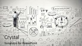  Presentation with money back - Audience pleasing PPT theme consisting of money lessons - back view of businessman standing backdrop and a light gray colored foreground