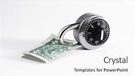  Presentation with combination lock - Audience pleasing slide set consisting of money locked up by combination backdrop and a  colored foreground
