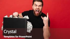  Presentation with rock wall - Presentation theme enhanced with money looking camera showing rock background and a tawny brown colored foreground