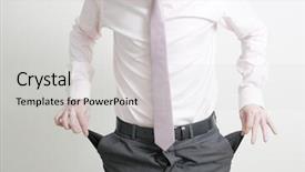  Presentation with loss - Slides featuring money loss - pockets empty background and a light gray colored foreground