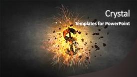  Presentation with money - Amazing PPT theme having money making concept mixed media backdrop and a dark gray colored foreground