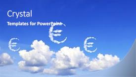  Presentation with european currency - Presentation with money-making-euro-sign background and a cobalt blue colored foreground