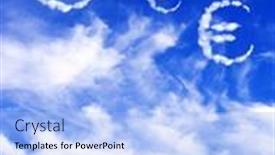  Presentation with european currency - Slide deck consisting of money-making-euro-sign background and a light blue colored foreground