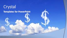  Presentation with dollar signs - PPT theme enhanced with money-making-us-dollar-signs background and a cobalt blue colored foreground