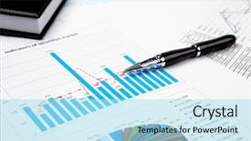  Presentation with money management - Presentation theme having money management - financial charts and graphs background and a arctic colored foreground