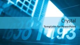  Presentation with money management - Cool new slide deck with money management - stock index with building reflect backdrop and a cyan colored foreground