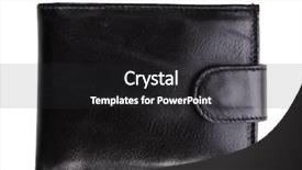  Presentation with leather - Slides having money matters - leather wallet background and a dark gray colored foreground
