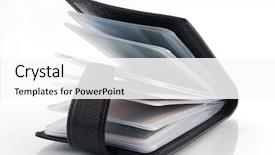  Presentation with leather - Amazing presentation theme having money matters - open leather wallet backdrop and a white colored foreground