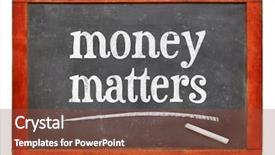  Presentation with 2018 goals text on white - Beautiful PPT layouts featuring money matters - white chalk text backdrop and a tawny brown colored foreground