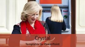  Presentation with machine shop - Slide set enhanced with money near automated teller machine background and a red colored foreground