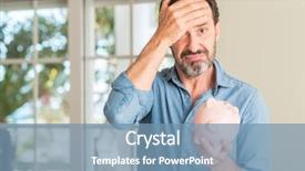  Presentation with save water concept saving - PPT layouts consisting of middle age man save money background and a seafoam green colored foreground