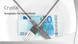  Presentation with white plate - Slides with money-on-plate-isolated background and a  colored foreground